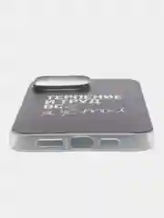 Тёмно-коричневый силиконовый чехол на Apple iPhone 14 Pro Max / Айфон 14 Про Макс прозрачный, с рисунком
