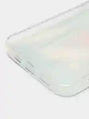 Тёмно-серый силиконовый чехол на Apple iPhone 14 / Айфон 14 прозрачный, с рисунком, защита камеры