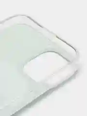 Тёмно-серый силиконовый чехол на Apple iPhone 14 / Айфон 14 прозрачный, с рисунком, защита камеры