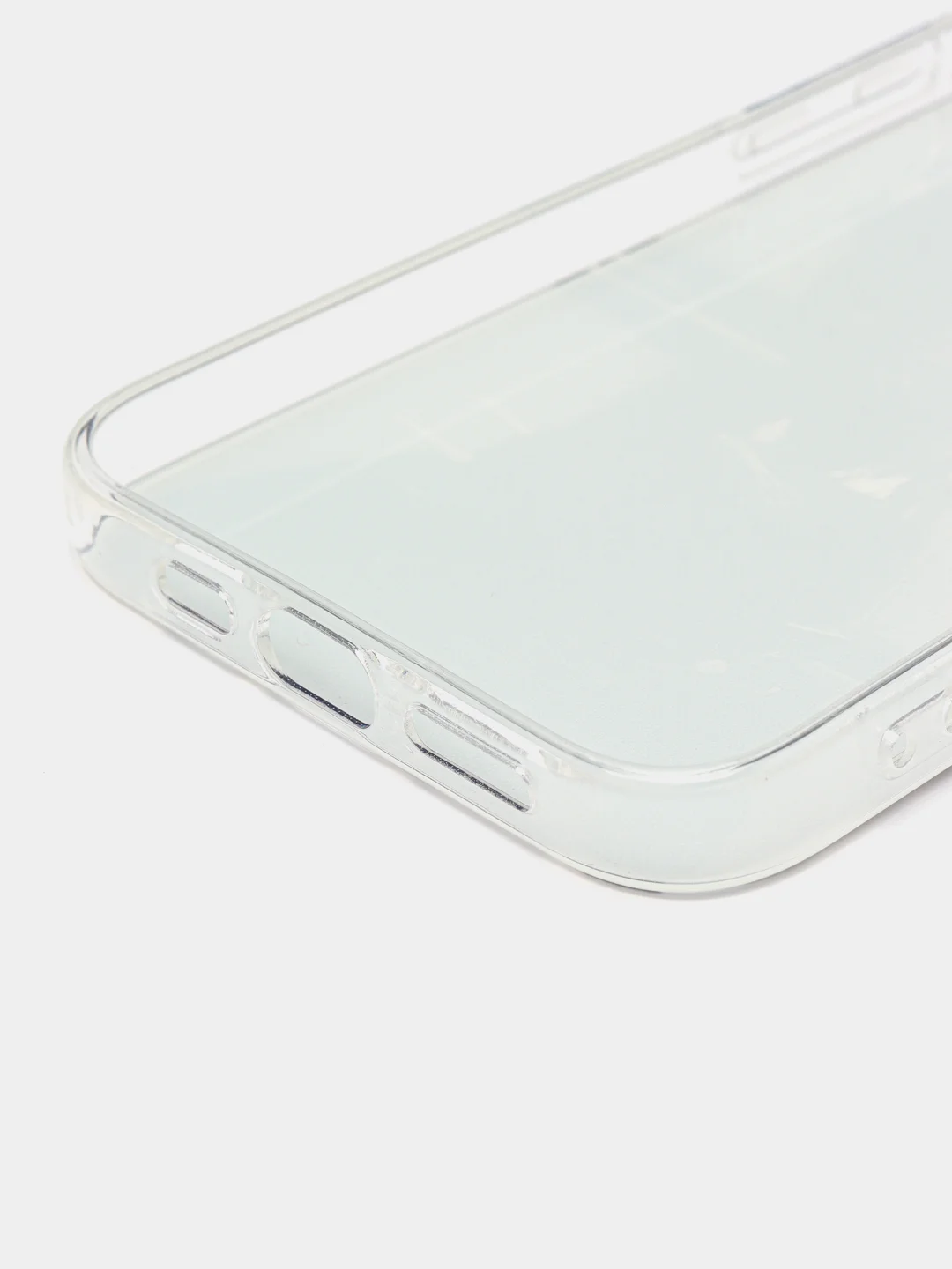 Серый силиконовый чехол на Apple iPhone 14 / Айфон 14 прозрачный, с рисунком, защита камеры