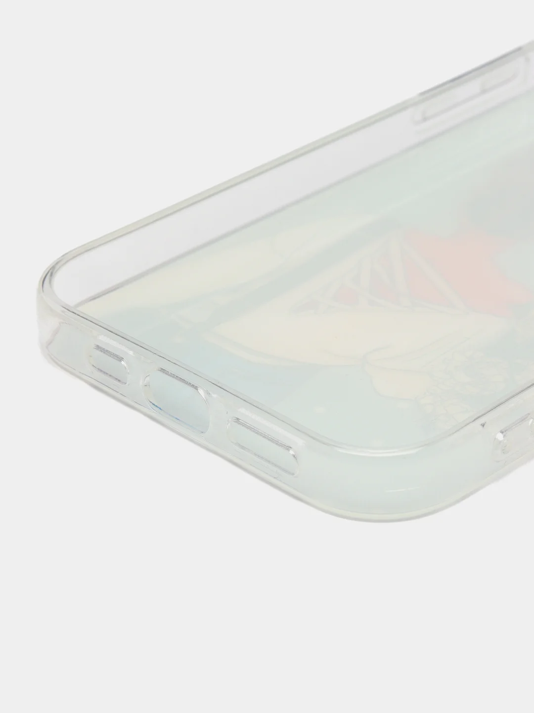 Тёмно-серый силиконовый чехол для Apple iPhone 14 Pro / Айфон 14 Про с рисунком, защита камеры