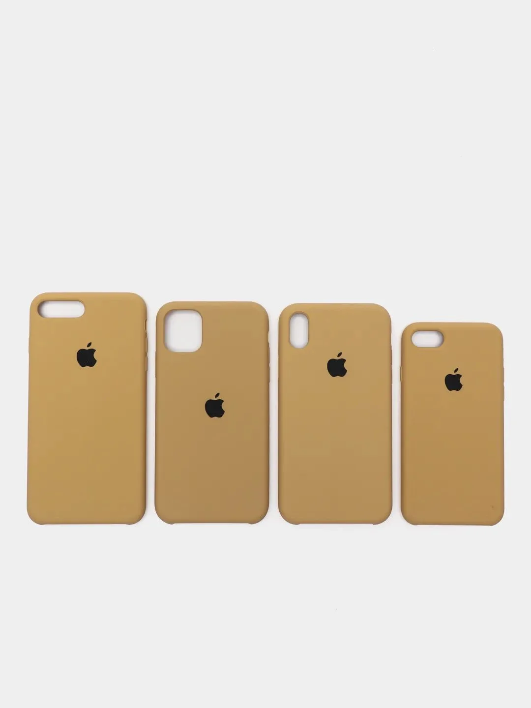 Горчичный чехол Silicone Case для iPhone (айфон) 7, 8, XS, XR, 11, 12, 13, XS Max, Pro, Max, Plus, силиконовый