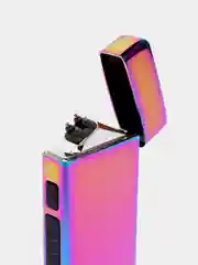 Пурпурный зажигалка электронная USB Plazma в подарочной упаковке