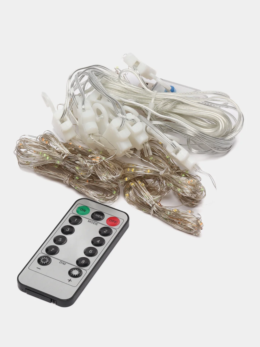 Гирлянда "Занавес", 2.8 х 3 м, на крючках, с пультом, 8 режимов, USB