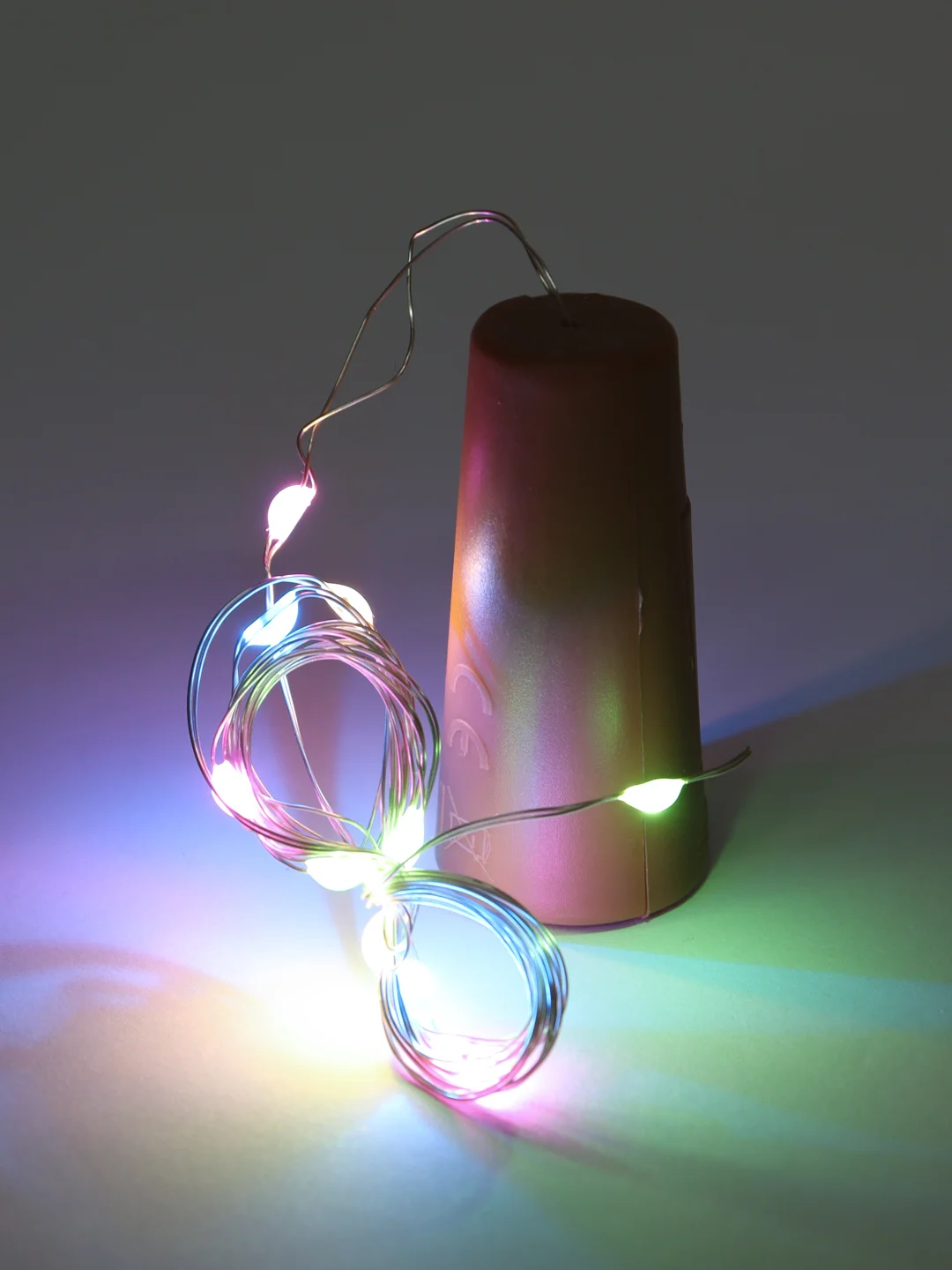 Гирлянда-нить "Роса с пробкой", IP20, серебристая, 10 LED, 1 м