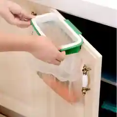 Зеленый держатель кухонный для пакетов, навесной, на дверцу шкафа