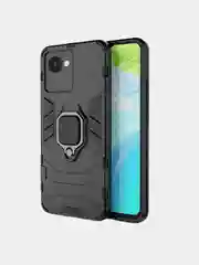 Красный чехол противоударный с кольцом-держателем на Realme C30