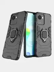 Красный чехол противоударный с кольцом-держателем на Realme C30