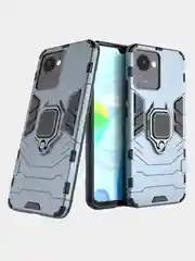 Красный чехол противоударный с кольцом-держателем на Realme C30