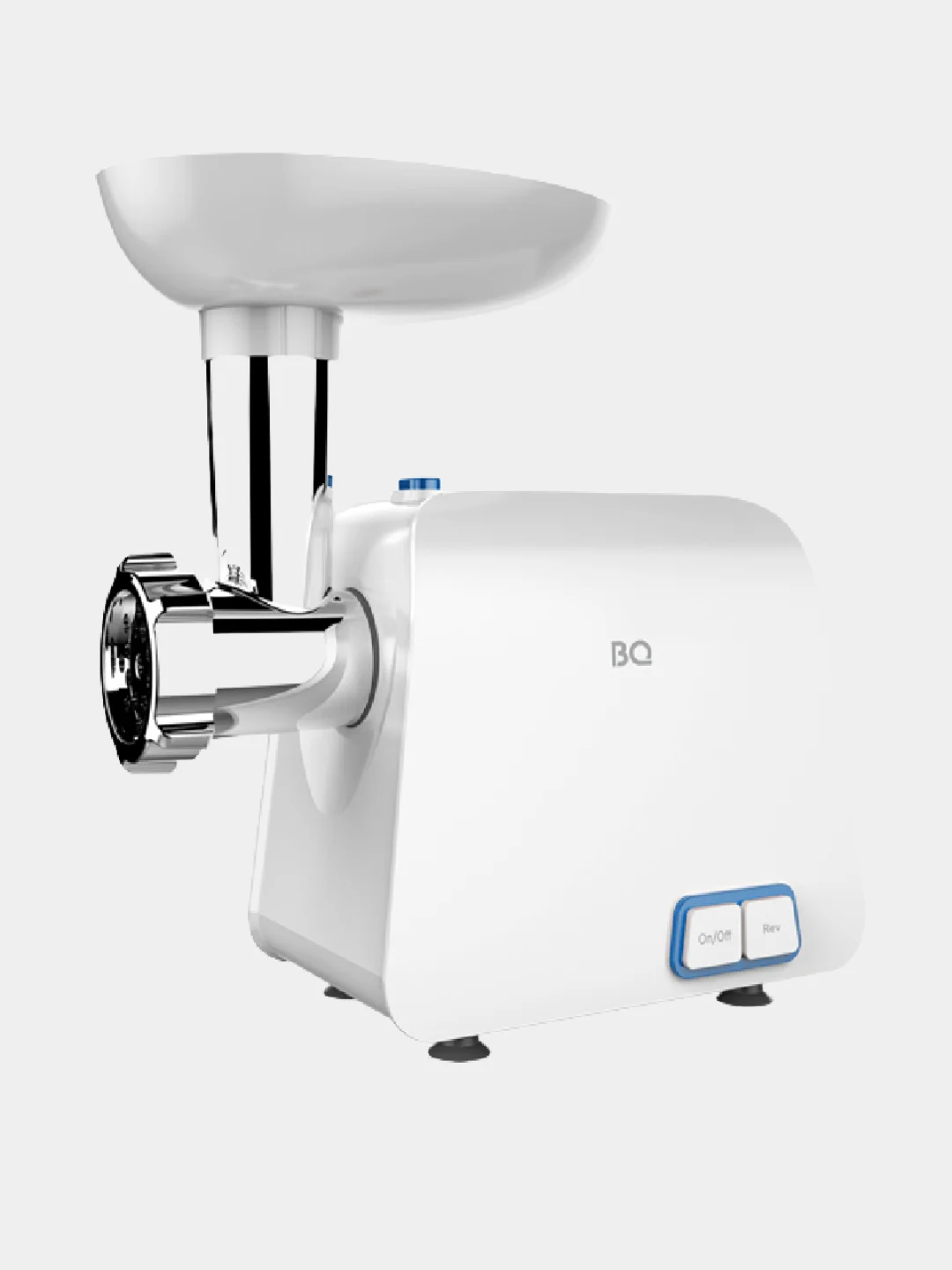 Белый мясорубка электрическая BQ MG1003, Функция Реверс, мощностью 2100 Вт