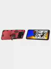 Чехол противоударный с кольцом-держателем на Xiaomi Poco M4 Pro 4G 6.43" (Поко М4 Про 4G)