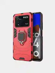 Чехол противоударный с кольцом-держателем на Xiaomi Poco M4 Pro 4G 6.43" (Поко М4 Про 4G)