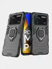 Чехол противоударный с кольцом-держателем на Xiaomi Poco M4 Pro 4G 6.43" (Поко М4 Про 4G)