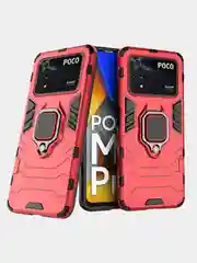 Чехол противоударный с кольцом-держателем на Xiaomi Poco M4 Pro 4G 6.43" (Поко М4 Про 4G)