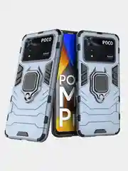 Чехол противоударный с кольцом-держателем на Xiaomi Poco M4 Pro 4G 6.43" (Поко М4 Про 4G)
