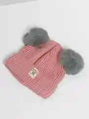 Розовый шапка детская, демисезонная