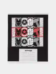 Тетрадь Marvel, в клетку, 24 листа, набор 4 штуки
