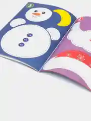 Синий книга книжка детская новогодняя, аппликации, вырезалки, стихи, поделки к Новому году