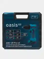 Голубой аккумуляторный шуруповерт Oasis ASB-21V Pro, бесщеточный