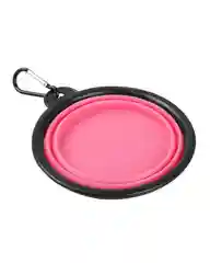 Миска для собак и кошек складная силиконовая STEFAN, размер S, розовая, WF72907