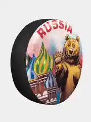 Чехол запасного колеса RUSSIA R15 диаметр 67см SKYWAY экокожа/полиэстер S06301057