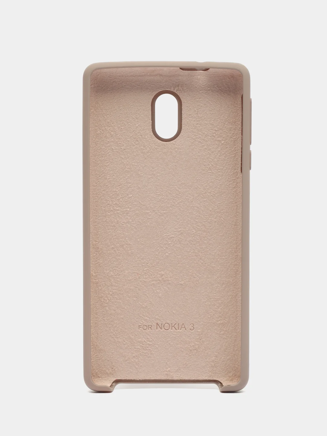 Бежевый чехол силиконовый Silicone Cover Case для Nokia 3