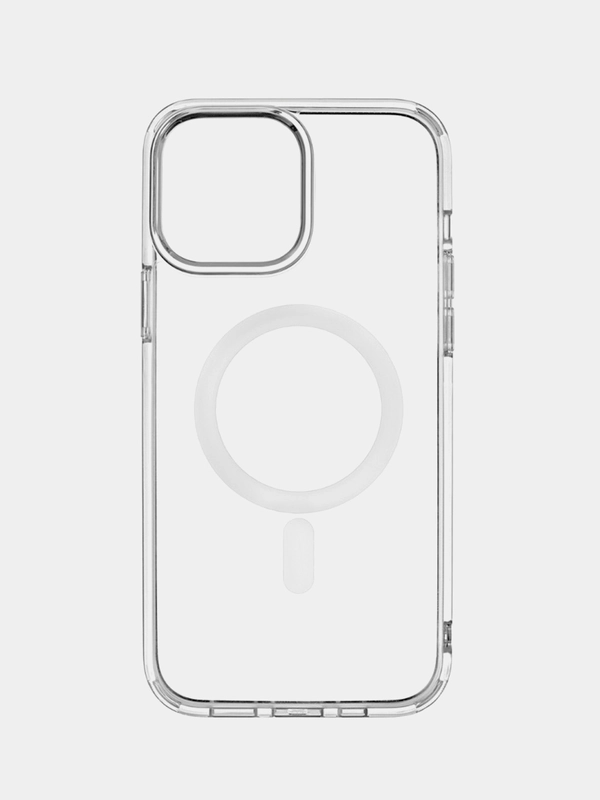Чехол Magsafe для iPhone 11, 12, 13 Pro Max, 14 силиконовый, прозрачный