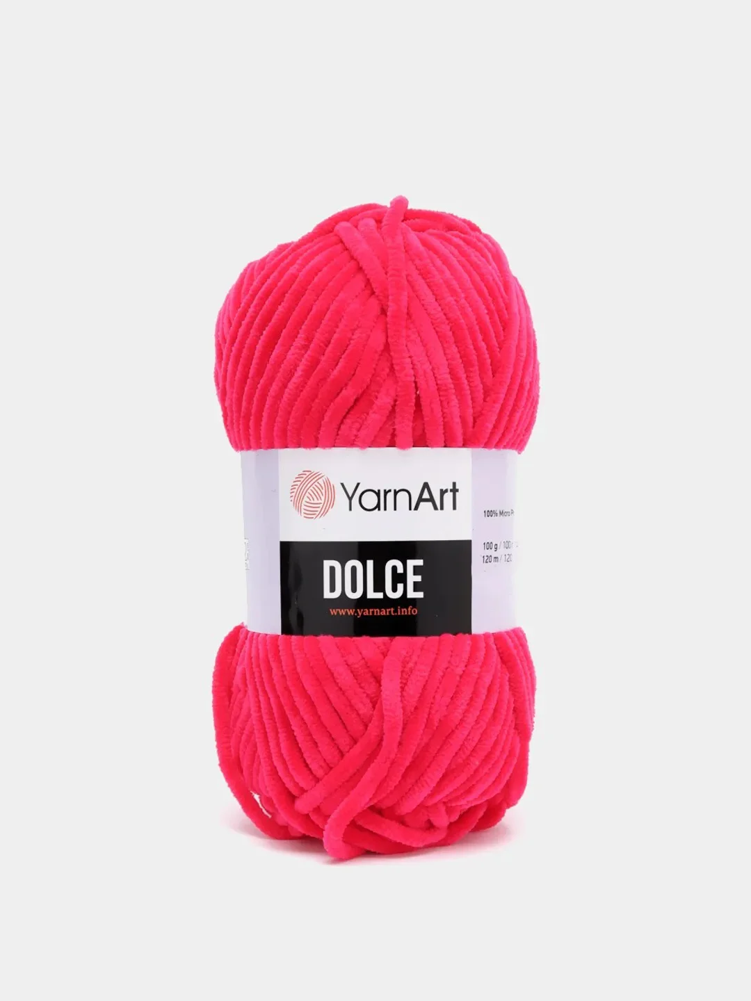 Вишнёвый пряжа YarnArt Dolce плюшевая, микрополиэстер, 100 г, 120 м
