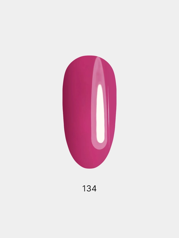 Гель-лак для ногтей LuckyLak FL №134, 8 g, фуксия, малиновый, розовый для маникюра, педикюра