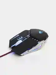 Черный игровая компьютерная мышь, 3 цвета, с разноцветной подсветкой