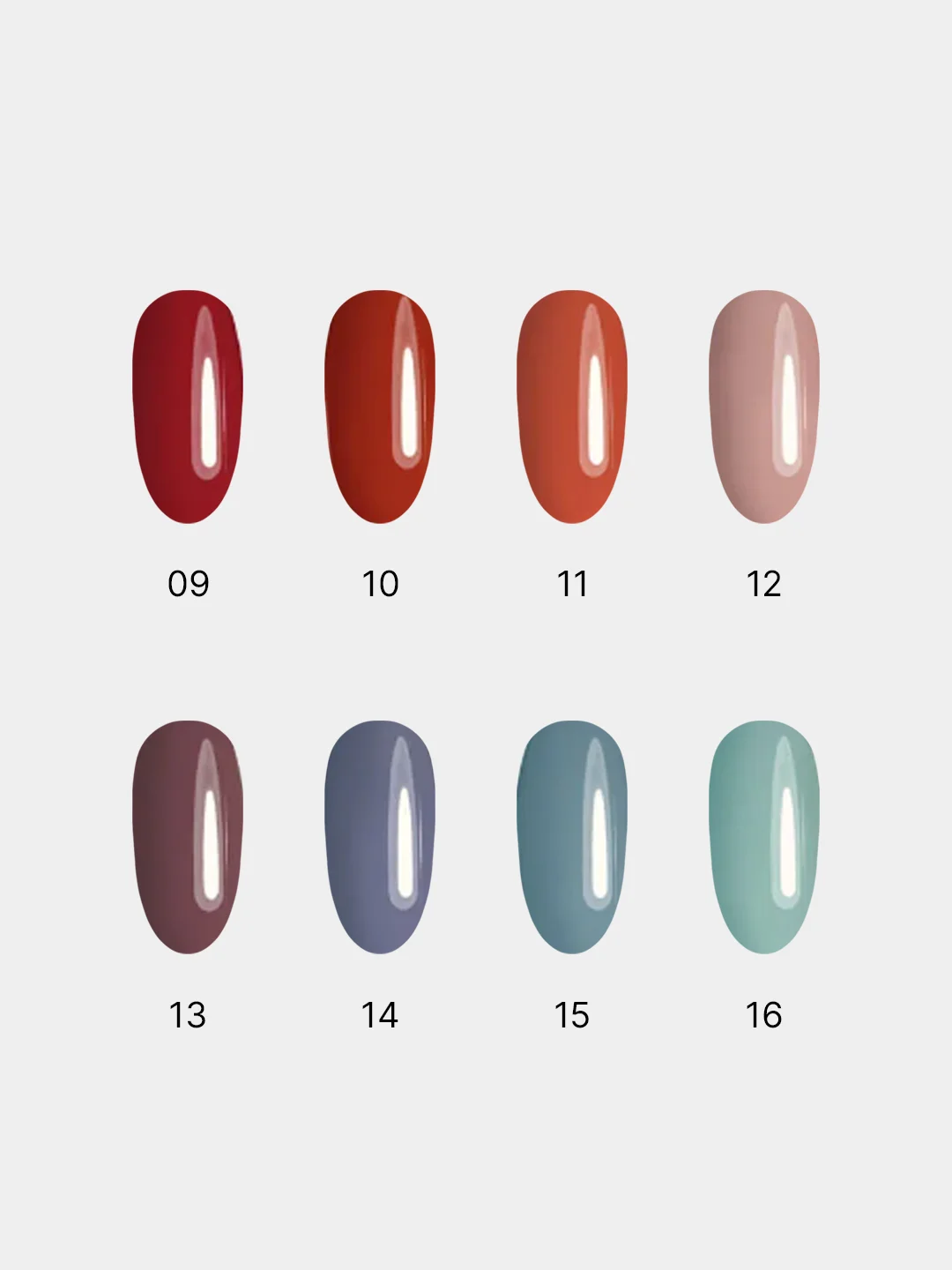 Гель лак для ногтей KIYOKO Moda, 10g (02-19) красный, оранжевый, розовый, зеленый