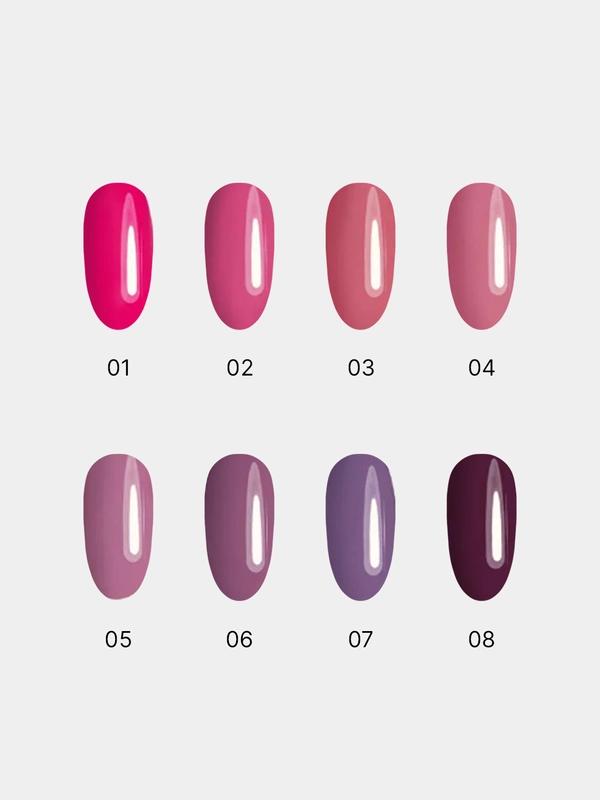 Гель лак для ногтей KIYOKO Moda, 10g (02-19) красный, оранжевый, розовый, зеленый
