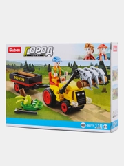 Конструктор Sluban "Ферма. Трактор", с фигуркой, 110 деталей
