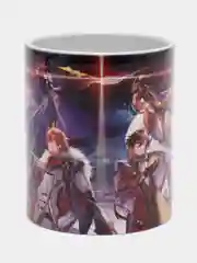 Коралловый кружки по аниме игре  "Genshin Impact","Гравити фолз", "Рик и Морти","Салли фейс" , 330 мл