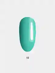 Гель лак для ногтей LuckyLak FL №018, 8g бирюзовый для маникюра и педикюра