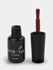 Гель лак для ногтей, гель-лак LuckyLak FL №034 8g коричневый ореховый шоколад для маникюра