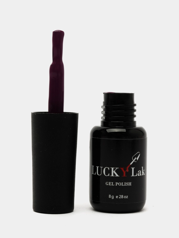 Гель лак для ногтей, гель-лак LuckyLak FL №040 8g, фиолетовый, сливовый, для маникюра