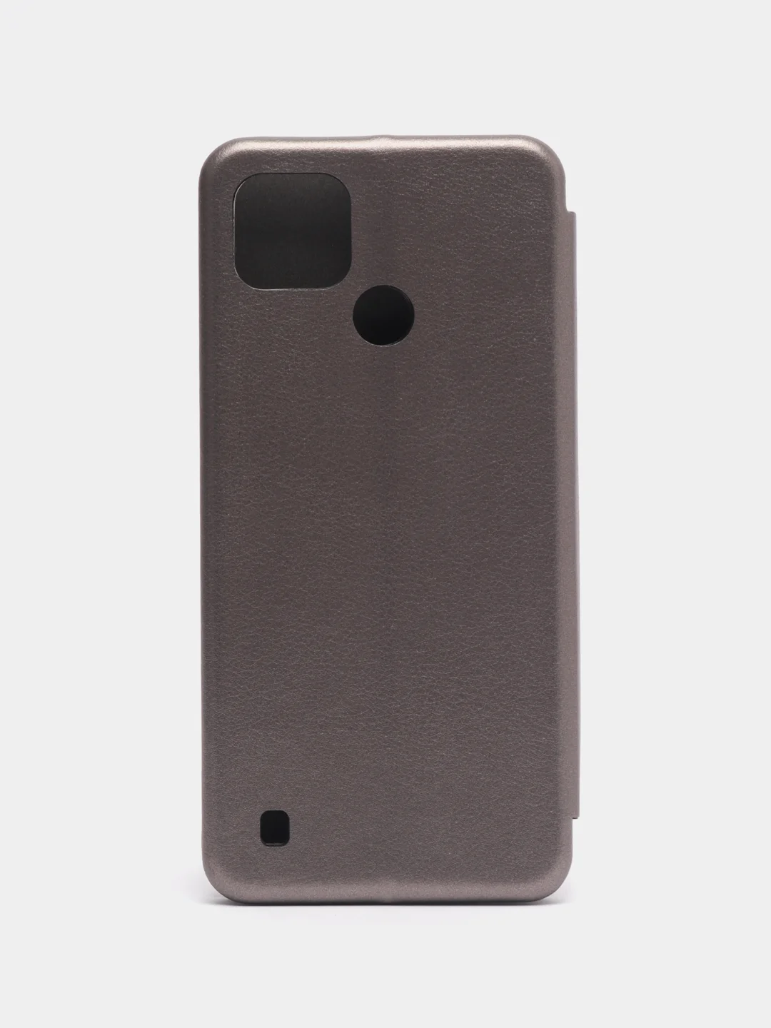 Серебряный чехол-книжка для Realme C21Y / Realme С25Y (Реалми С21Y / С25Y)