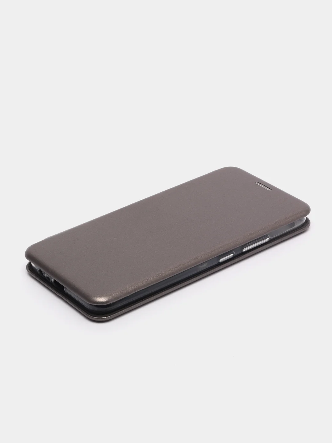 Серебряный чехол-книжка для Realme C21Y / Realme С25Y (Реалми С21Y / С25Y)