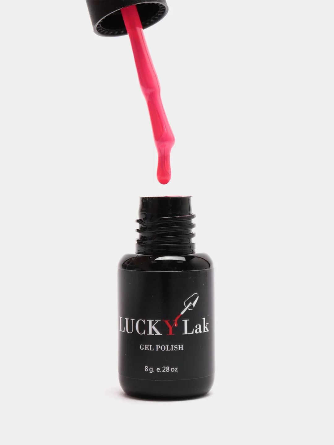 Гель лак для ногтей гель-лак LuckyLak FL №051 8g яркий розовый лак для маникюра и педикюра