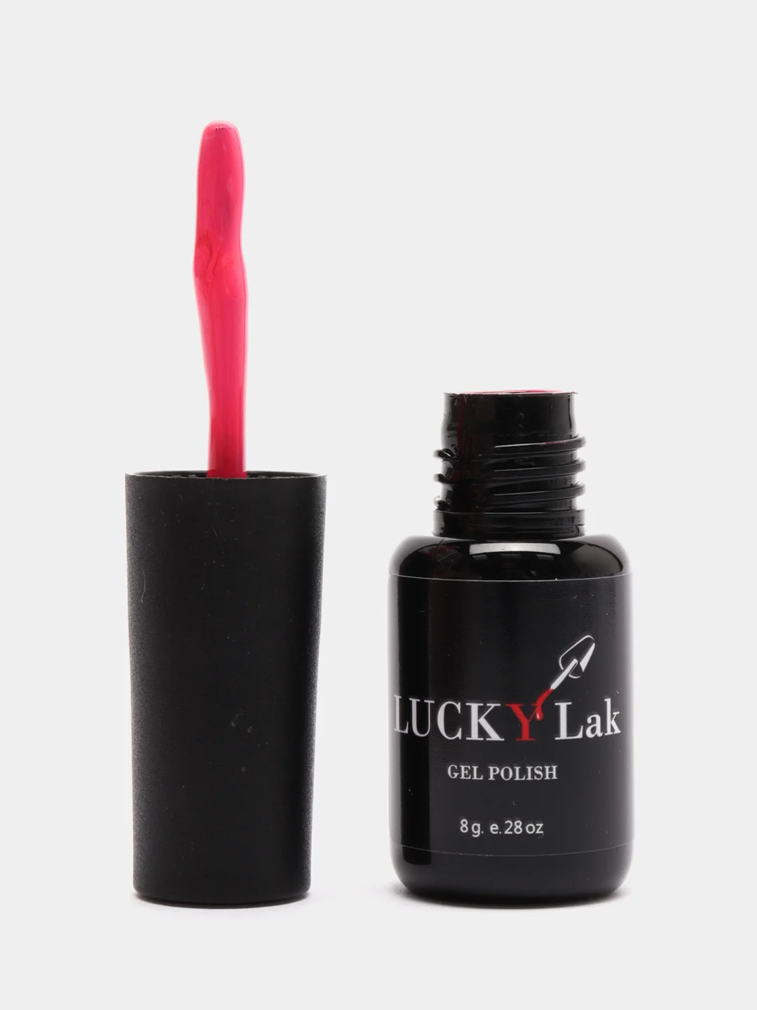 Гель лак для ногтей гель-лак LuckyLak FL №051 8g яркий розовый лак для маникюра и педикюра