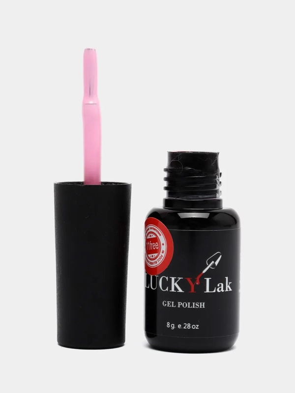 Гель лак для ногтей, гель-лак LuckyLak FL №055 8g нежно розовый френч лак для маникюра