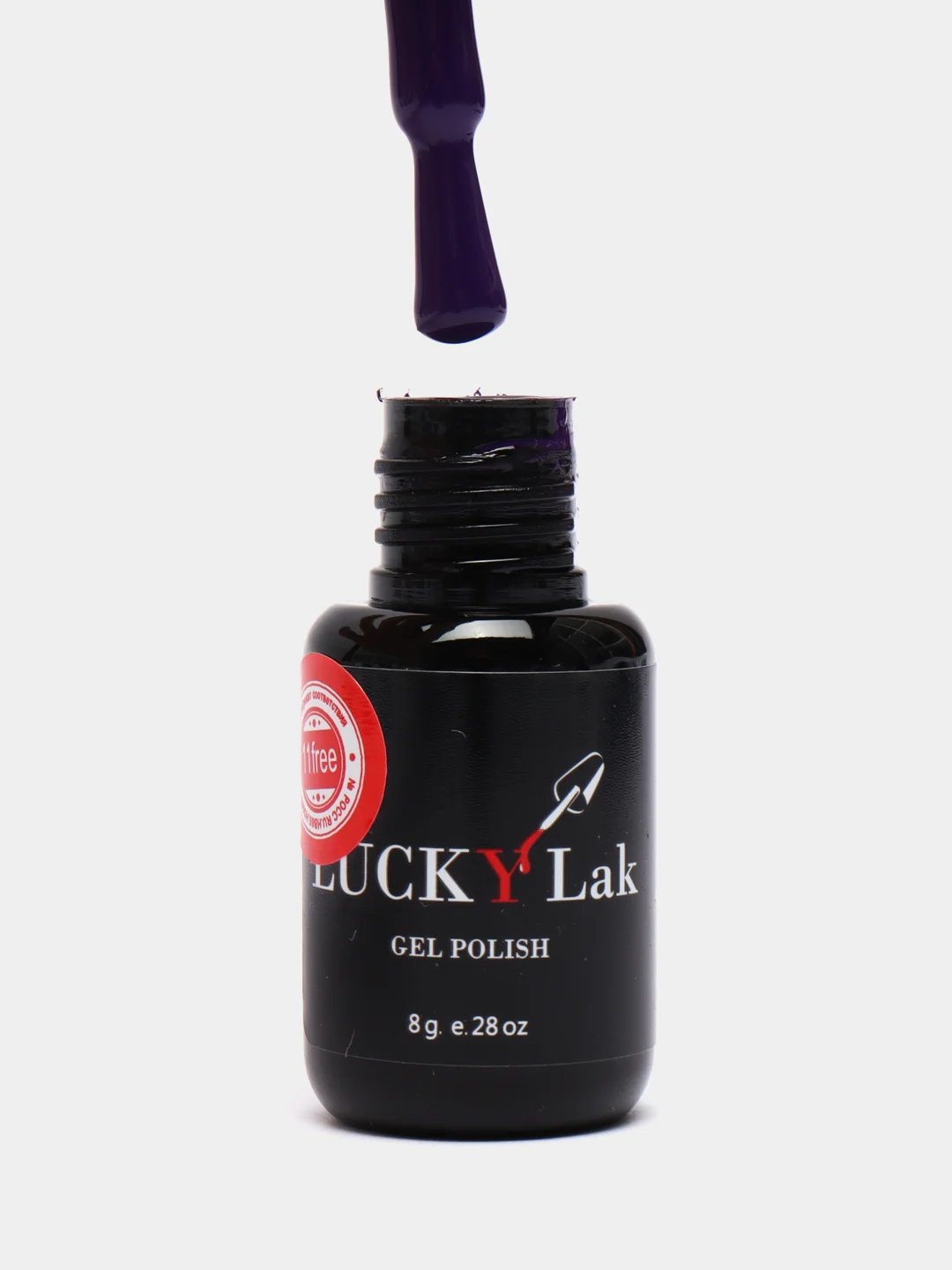 Гель-лак для ногтей LuckyLak FL №068, 8 g, фиолетовый темный, насыщенный лак для маникюра