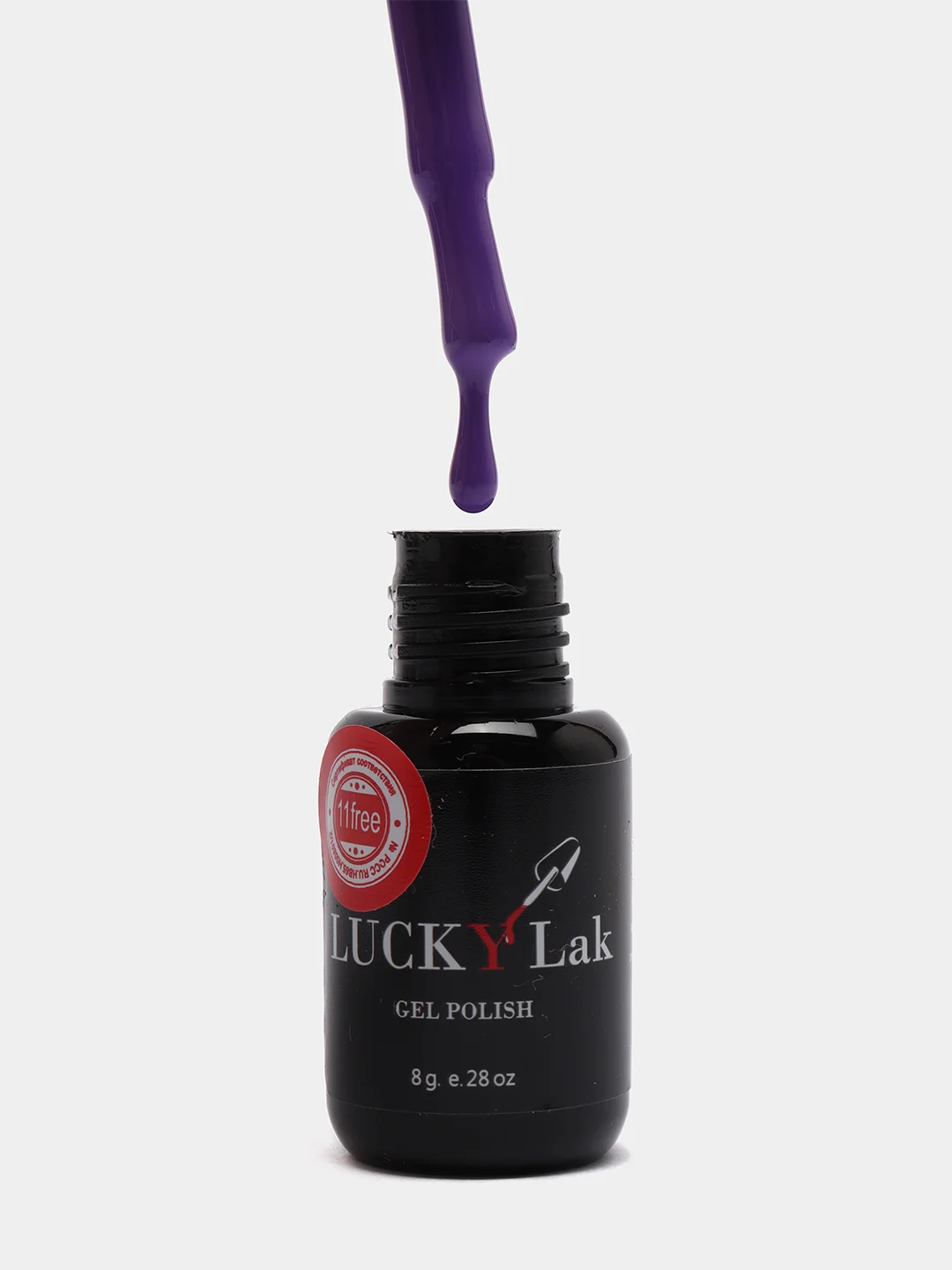 Гель лак для ногтей LuckyLak FL №070, 8g фиолетовый лиловый лак для маникюра и педикюра