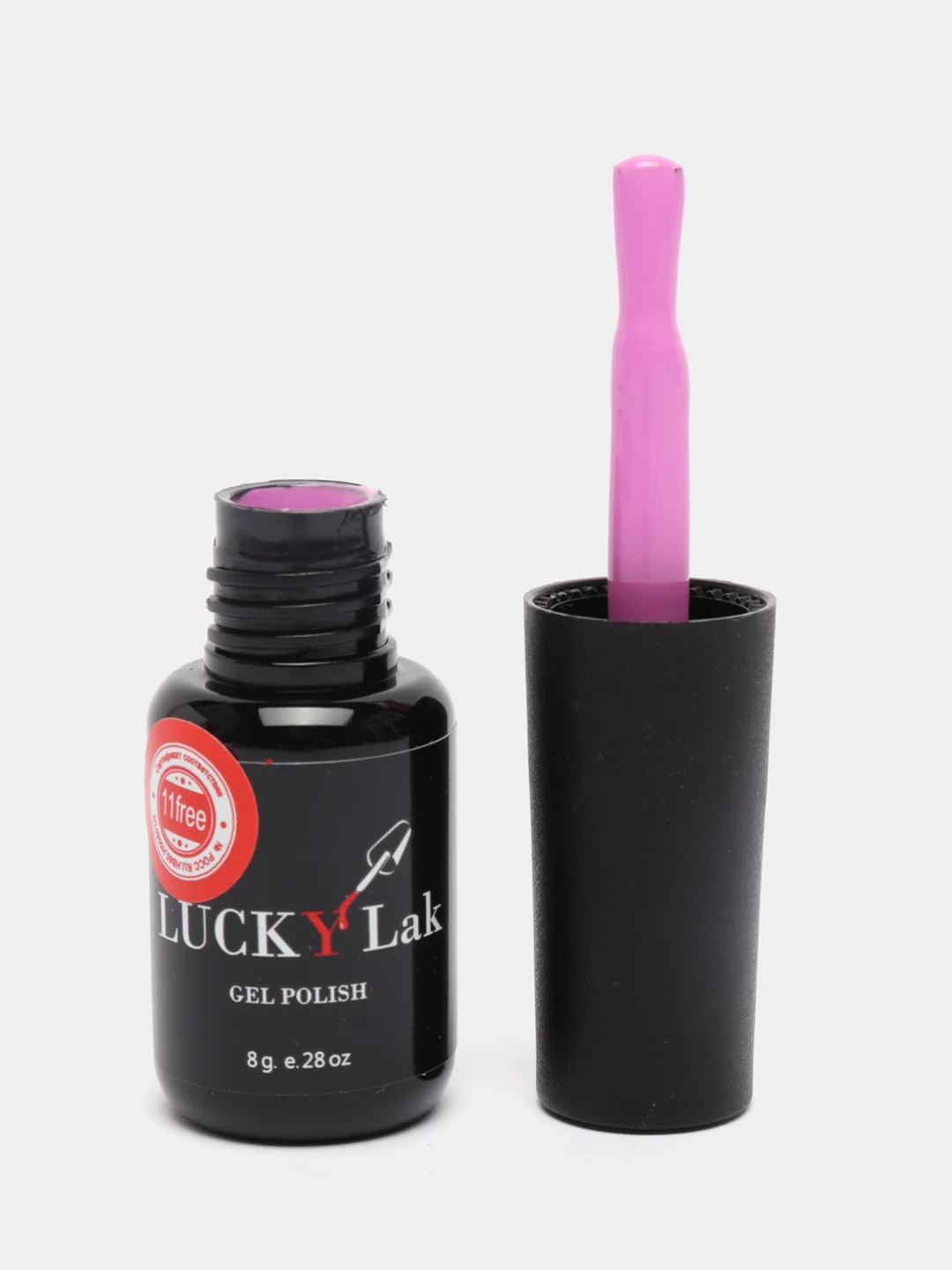 Гель лак для ногтей, гель-лак LuckyLak FL №071, 8g фуксия светлая сиреневый для маникюра