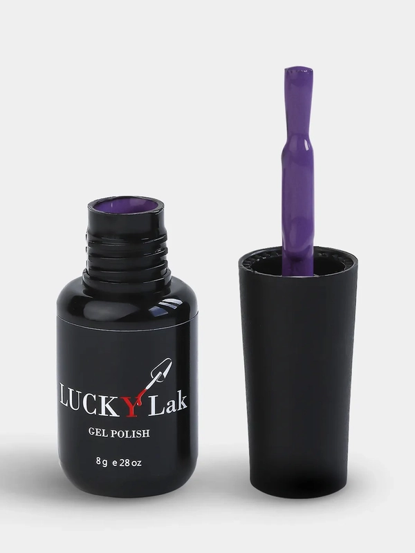 Гель-лак для ногтей, гель-лак LuckyLak FL №082, 8 g, темно-фиолетовый для маникюра и педикюра
