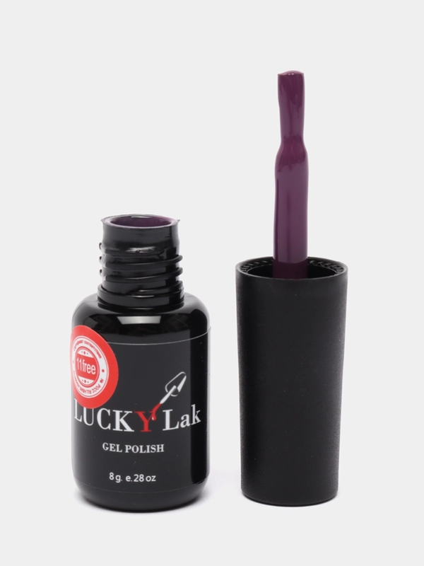 Гель лак для ногтей LuckyLak FL №083, 8g насыщенный винный сливовый лак для маникюра