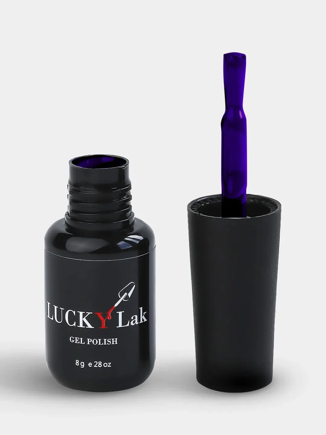 Гель лак для ногтей LuckyLak FL №090, 8g темно-фиолетовый лак для маникюра и педикюра
