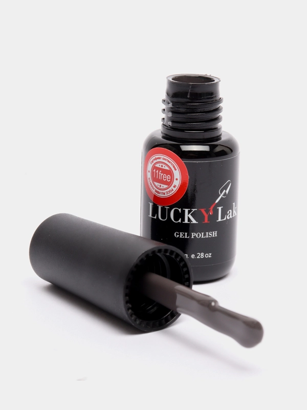 Гель лак для ногтей, гель-лак LuckyLak FL №110, 8 г, серый теплый подтон для маникюра