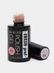 Бежевый меланж гель лак для ногтей Fresh Prof "Lipstick Camouflage 4", 10г френч натуральный бежевый